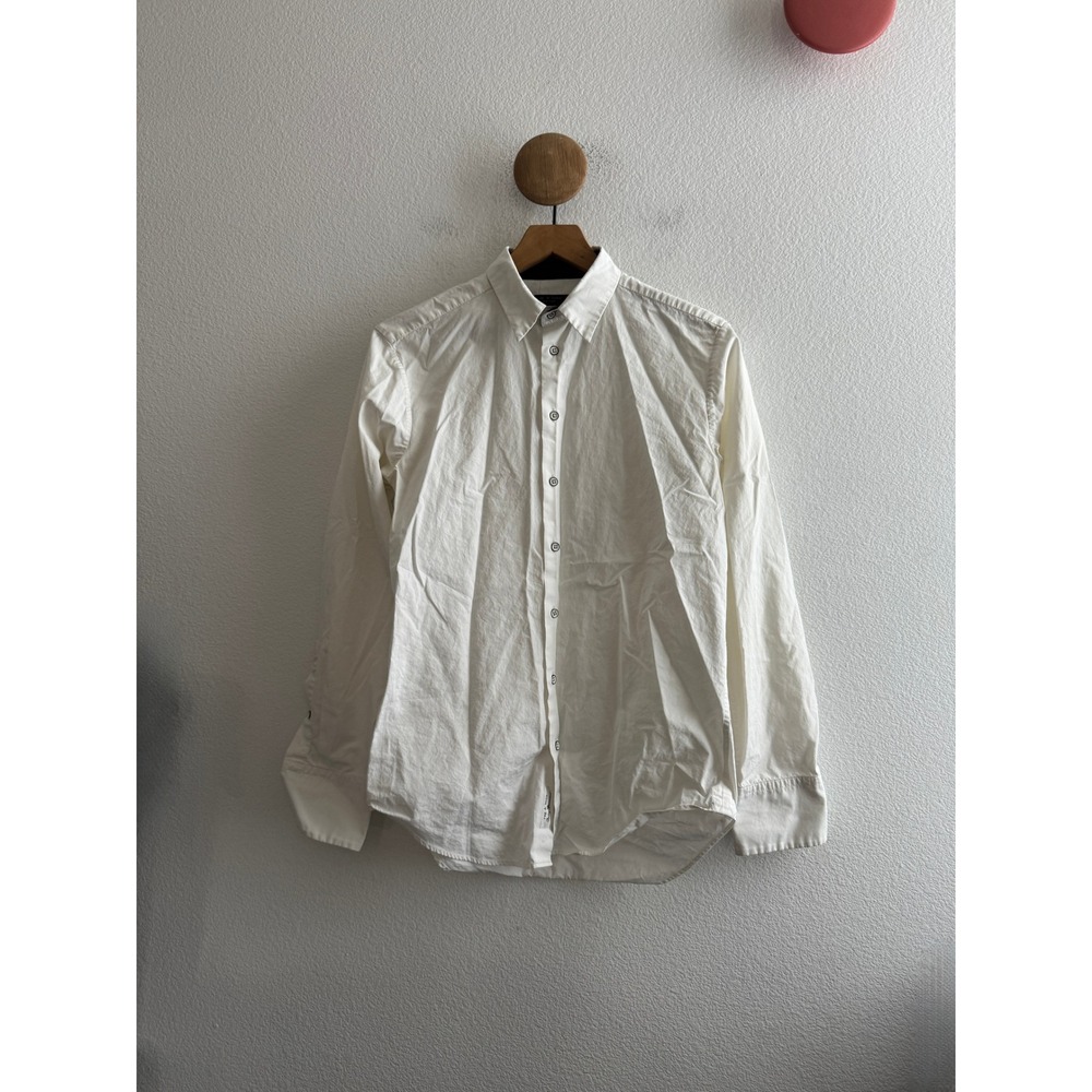 Rag & Bone Tailored Fit White Cotton Long Sleeve Button Down Shirt Neck Size 15